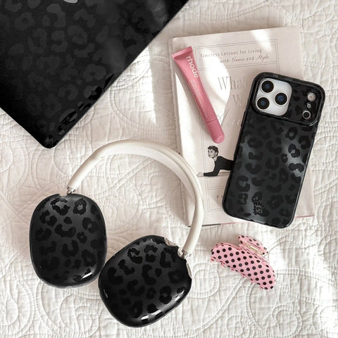 Black Leopard AirPod Max Case