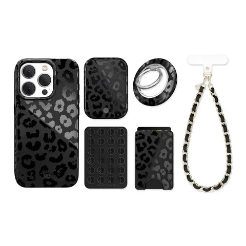 Black Leopard iPhone Bundle Set