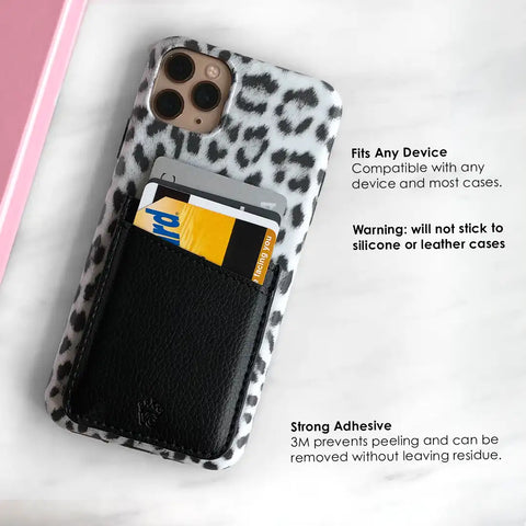 Black Leather Phone Wallet