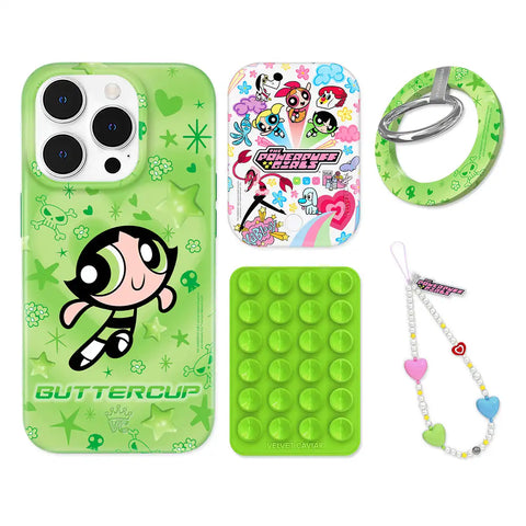 The Powerpuff Girls Buttercup iPhone Bundle Set - Grip