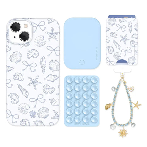 Coastal Seashells iPhone Bundle Set - Wallet