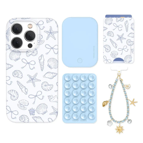 Coastal Seashells iPhone Bundle Set - Wallet
