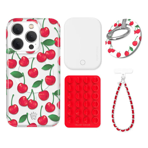 Very Cherry iPhone Bundle Set - Grip