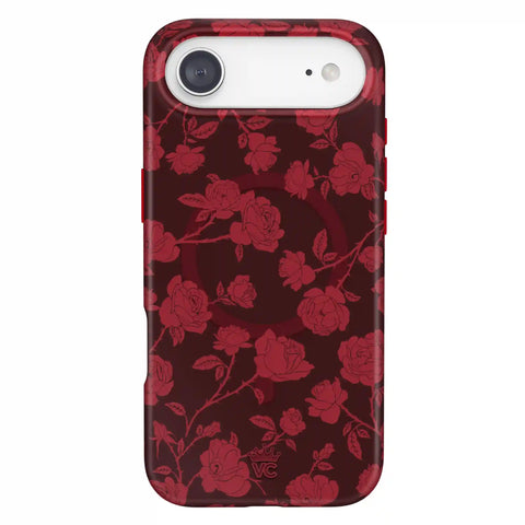 Dark Cherry Floral iPhone Case