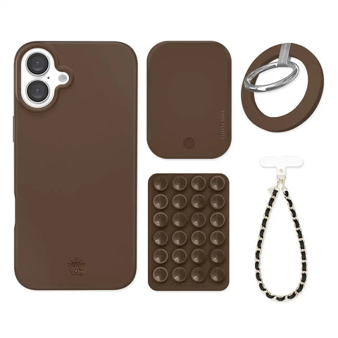 Espresso Brown iPhone Bundle Set - Grip