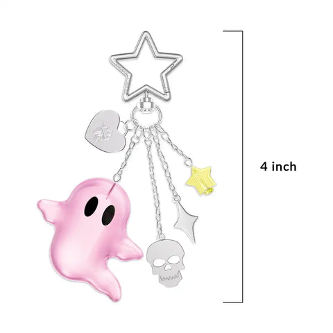 Pink Ghosted Bag Charm