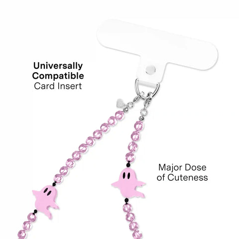 Ghosted Pink Phone Charm