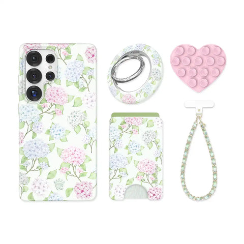 Hydrangea Floral Samsung Bundle Set