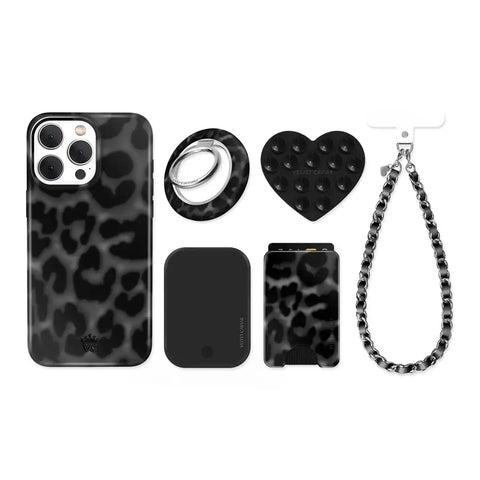 It Girl Black Leopard iPhone Bundle Set