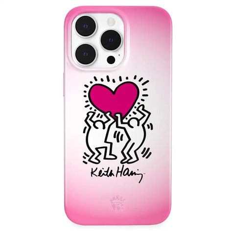 Keith Haring Pink Heart iPhone Case