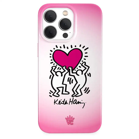 Keith Haring Pink Heart iPhone Case