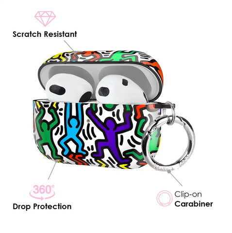 Keith Haring Rainbow Dancers AirPod Case