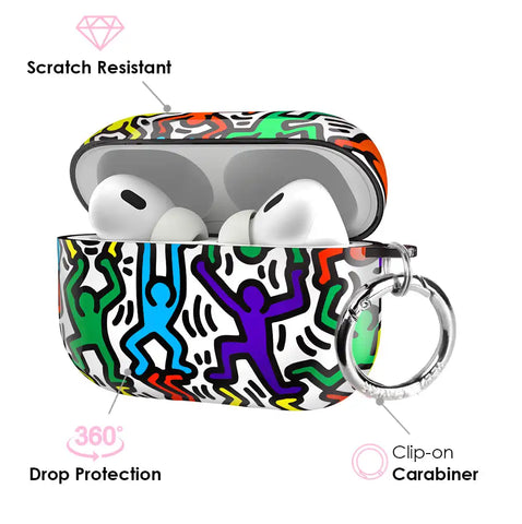 Keith Haring Rainbow Dancers AirPod Case
