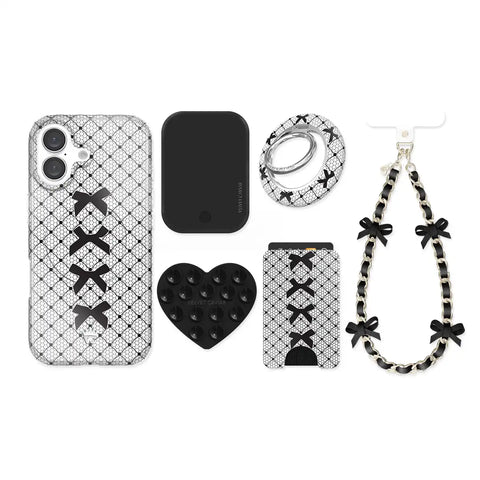 Lacy Black Bows iPhone Bundle Set