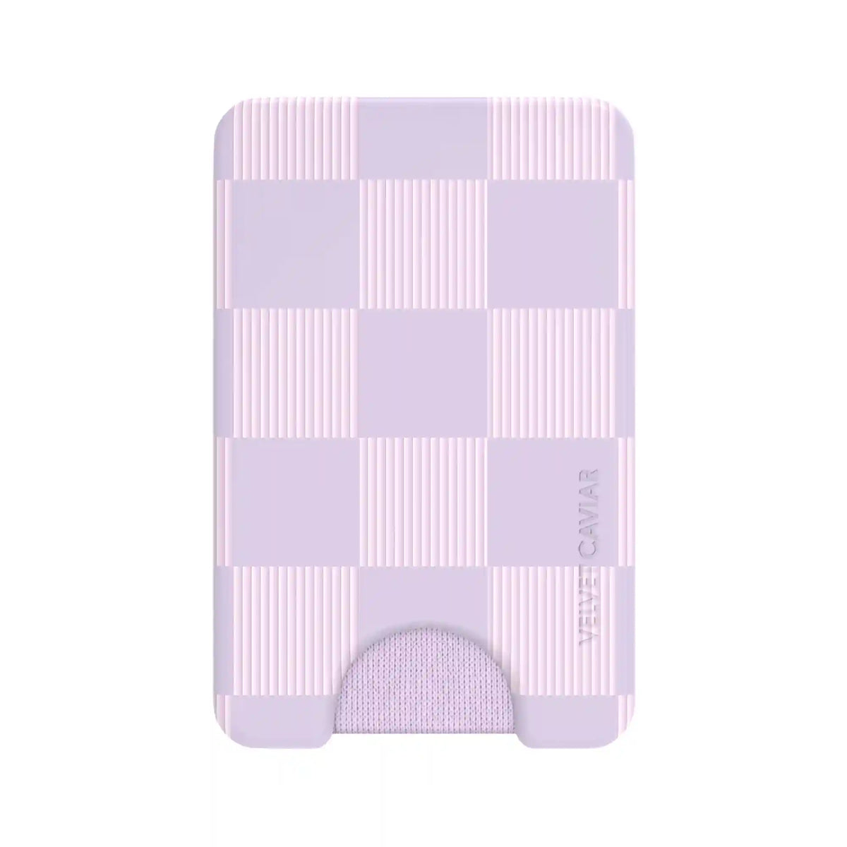 Lilac Vibe Checkered Magsafe Wallet