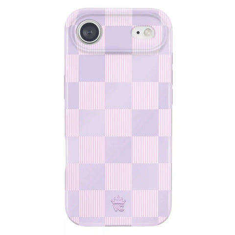 Lilac Vibe Checkered iPhone Case