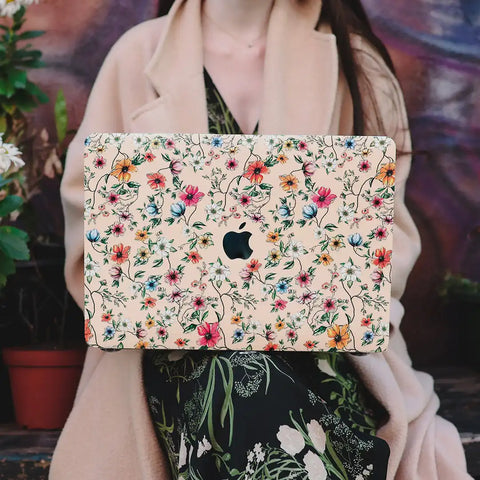Nude Vintage Floral MacBook Case 2.0
