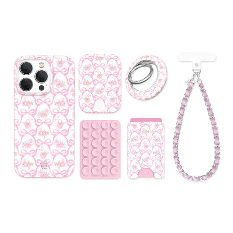 Lovely Pink Bows iPhone Bundle Set