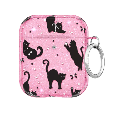 Lucky Kittens Glitter AirPod Case
