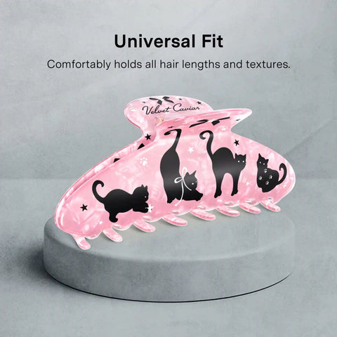 Lucky Kittens Large Hair Clip