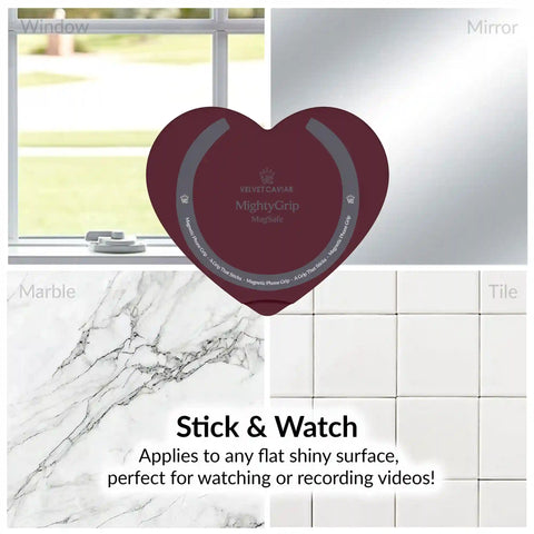 Burgundy Heart MagSafe MightyGrip