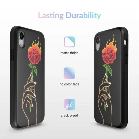 Neon Rose iPhone Case by Nessa