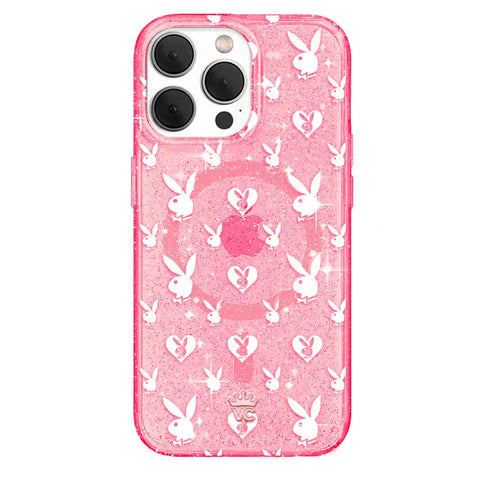 Playboy Pink Bunny Glitter iPhone Case