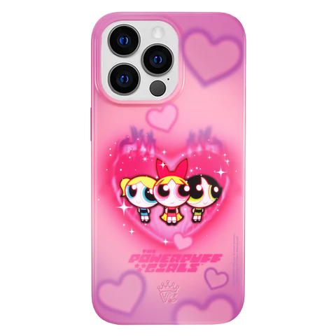 The Powerpuff Girls Airbrush Hearts iPhone Case