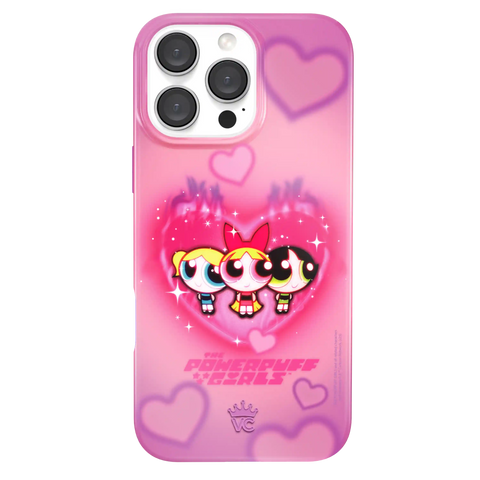 The Powerpuff Girls Airbrush Hearts iPhone Case