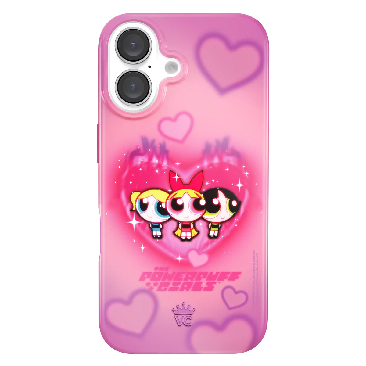 The Powerpuff Girls Airbrush Hearts iPhone Case