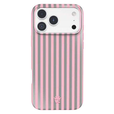 Pink Chrome Stripes iPhone Case