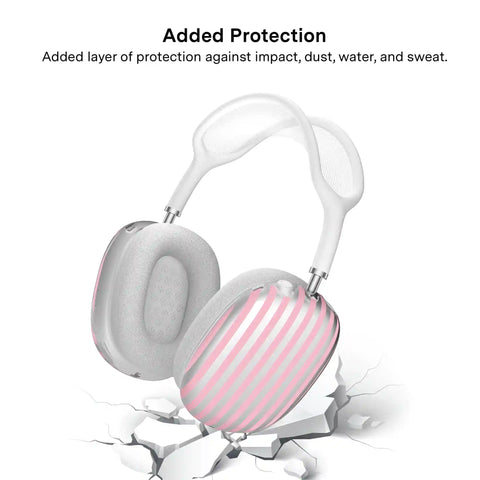 Pink Chrome Stripes AirPod Max Case