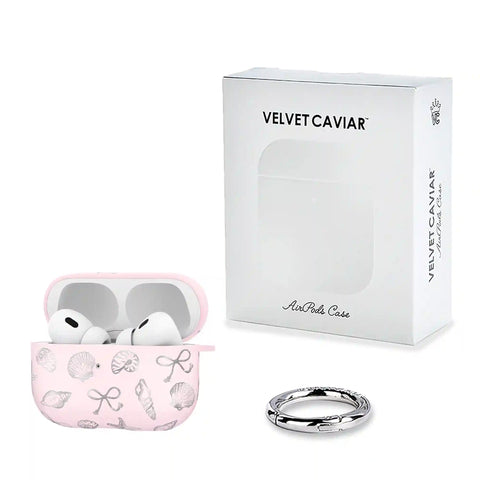 Pink Coastal Seashells AirPod Case