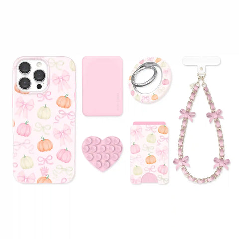 Pink Pumpkin Princess iPhone Bundle Set