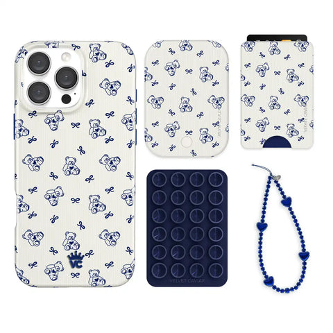 Preppy Teddy iPhone Bundle Set - Wallet