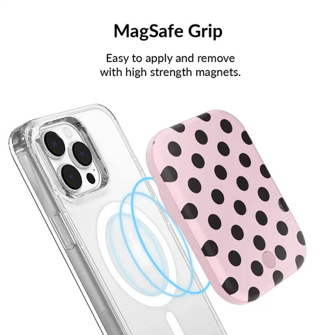 Princess Pink Polka Dot Portable MagSafe Charger Power Pack
