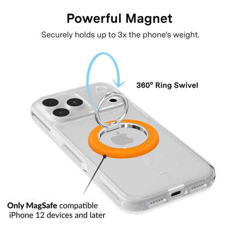 Pumpkin Spice Orange MagSafe Grip Ring