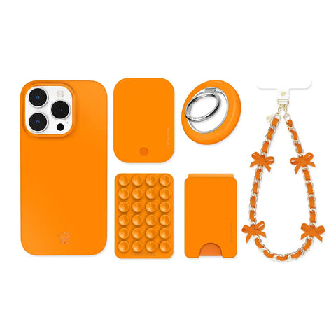 Pumpkin Spice Orange iPhone Bundle Set