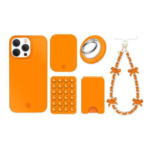 Pumpkin Spice Orange iPhone Bundle Set