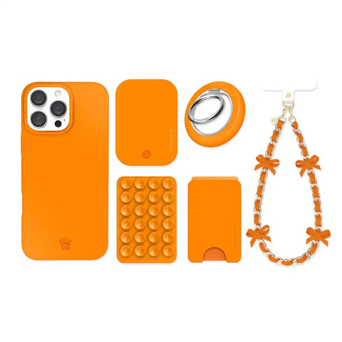 Pumpkin Spice Orange iPhone Bundle Set