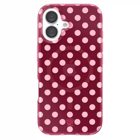 Raspberry Polka Dot iPhone Case