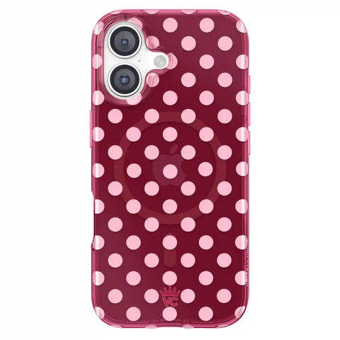Raspberry Polka Dot iPhone Case