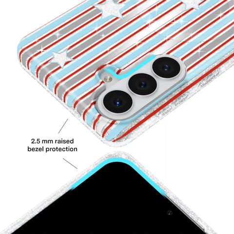 Stars & Stripes Glitter Samsung Case