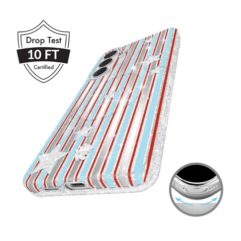 Stars & Stripes Glitter Samsung Case
