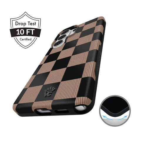 Mocha Vibe Checkered Samsung Case