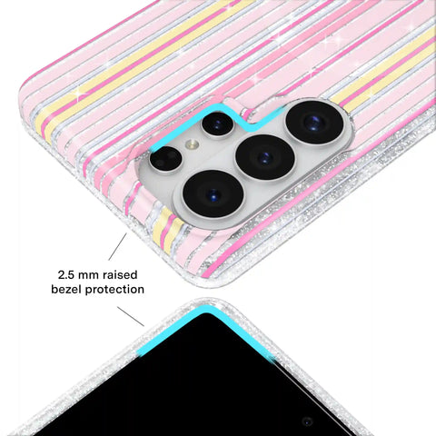 Sunkissed Stripes Glitter Samsung Case