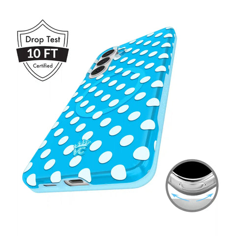 Aquamarine Polka Dot Samsung Case