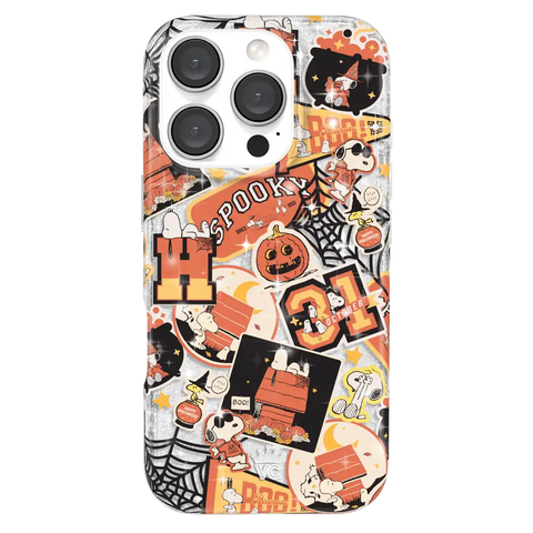 Snoopy Halloween Varsity Glitter iPhone Case