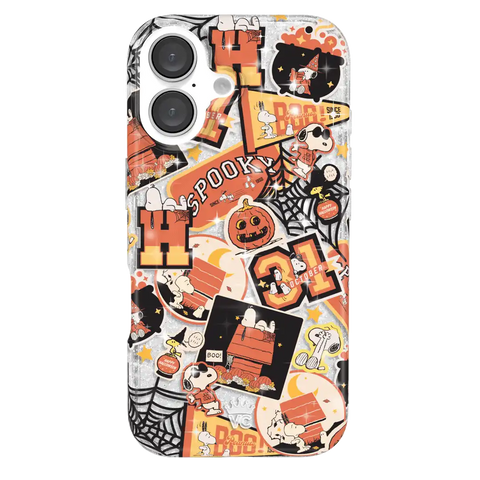 Snoopy Halloween Varsity Glitter iPhone Case