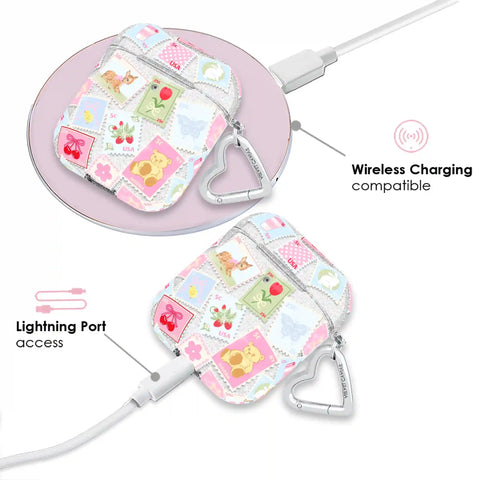 Spring Whimsy Stamps Glitter AirPod Case